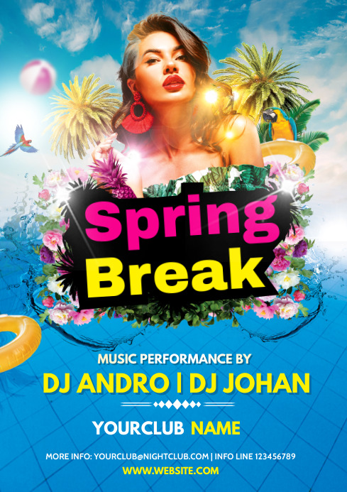 Spring Break Flyer Template | PosterMyWall