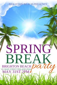 Spring Break Party Poster Template | PosterMyWall