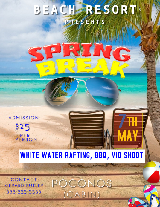 Spring Break Flyer Template | PosterMyWall