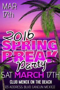 Spring Break Poster Template | PosterMyWall