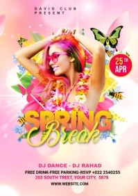 Spring Break Flyer Template A4