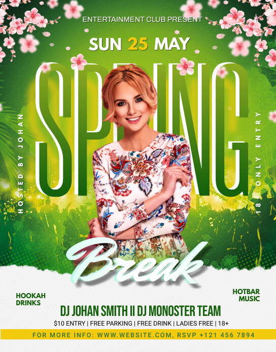 Spring Break Flyer Template Design | PosterMyWall