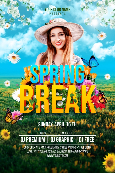 Spring Break Flyer Template | PosterMyWall