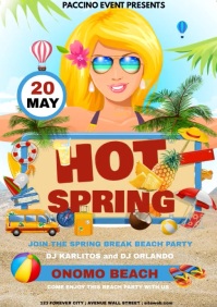 Spring Break Flyer Ads Template | PosterMyWall