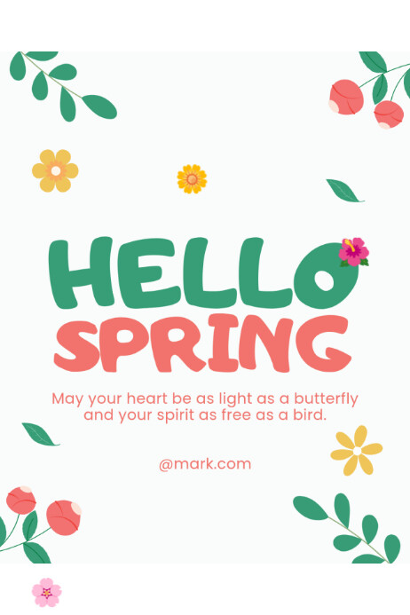 Spring break forward poster design template