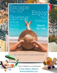 Spring break holiday flyer design Template | PosterMyWall