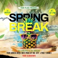 Spring Break  Instagram Post template