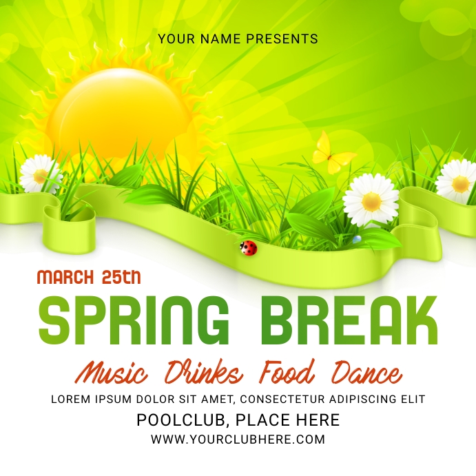 Copy of Spring break instagram post | PosterMyWall