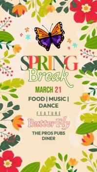 Spring Break Neon Template | PosterMyWall