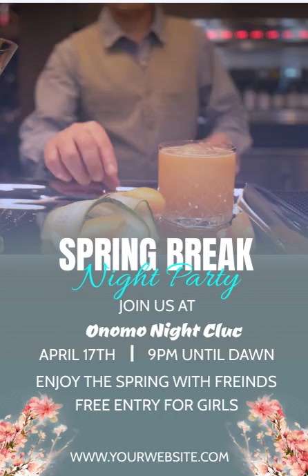 spring break night club poster template | PosterMyWall