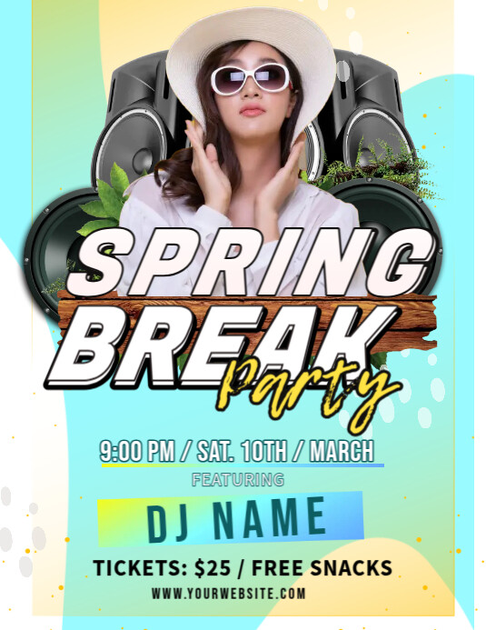 Spring Break Party Ads Template | PosterMyWall