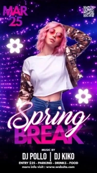 Spring Break Party Club Instagram Story template