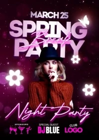 Spring Break Party A4 template