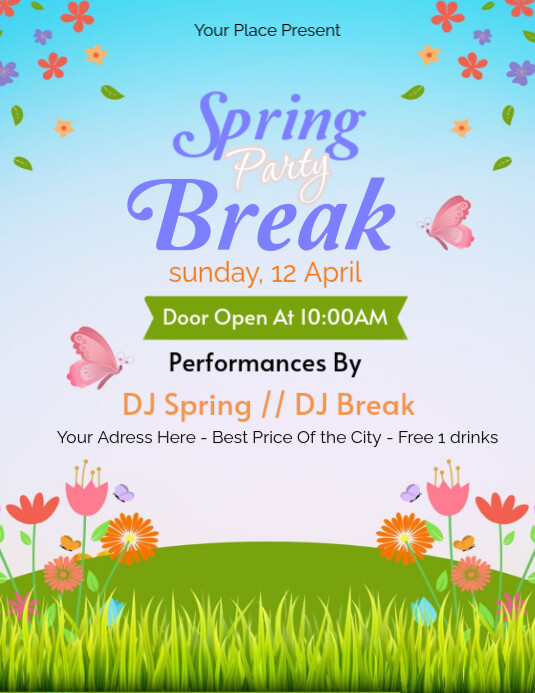 Spring Break Patrites Copy of spring break party | PosterMyWall