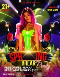 spring break party Flyer (US Letter) template