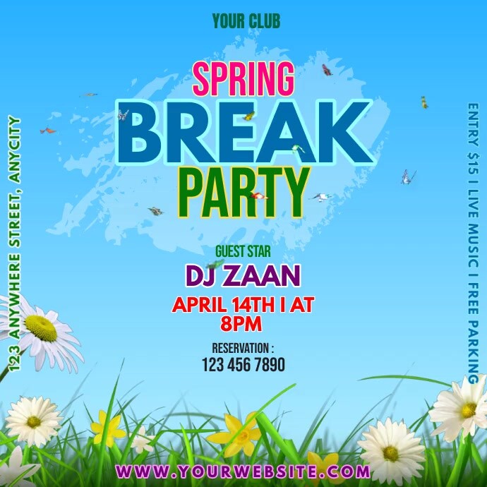 Spring Breakout Party Plantilla de Spring Break Party | PosterMyWall