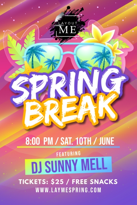 Spring Break Party Template | PosterMyWall