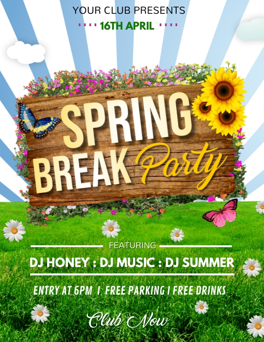 Spring Break Party Template | PosterMyWall
