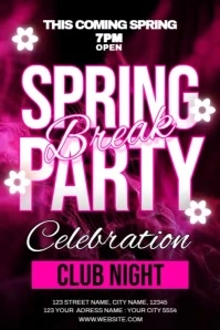 Spring Break Party Affiche template