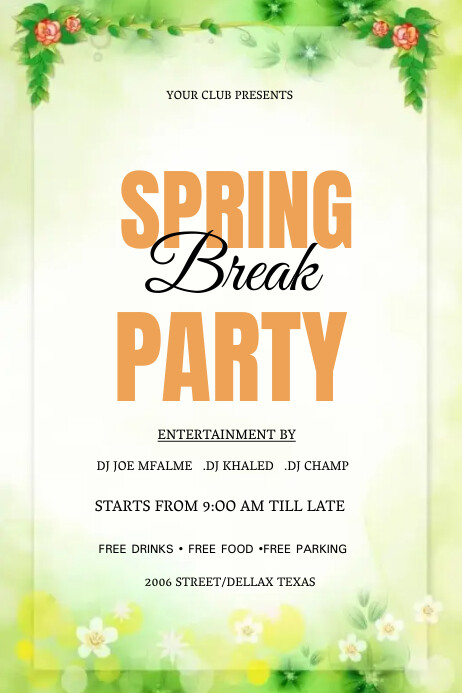 Copy of Spring Break Party | PosterMyWall