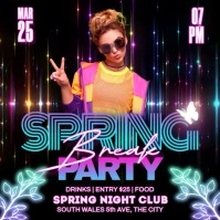 Spring Break Party Instagram Post template