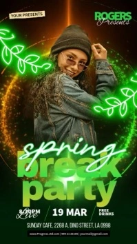 Spring Break Party Instagram Story template