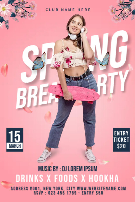 Spring Break Party Template | PosterMyWall