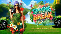 Spring Break Party Digital Display (16:9) template