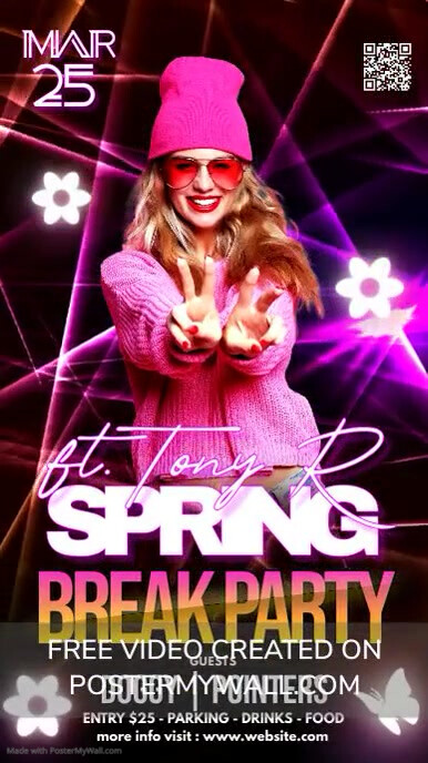 Spring Break Event Graphics Spring Break Party Event Template | PosterMyWall