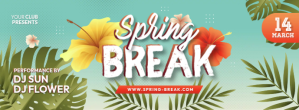 Spring Break Party Facebook Ads template