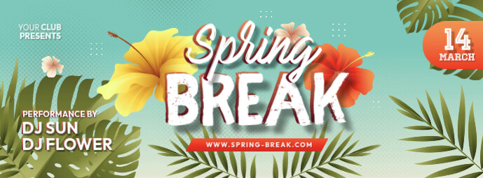 Spring Break Party Facebook Ads Templat | PosterMyWall