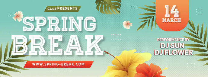 Plantilla de Spring Break Party Facebook Ads Template | PosterMyWall