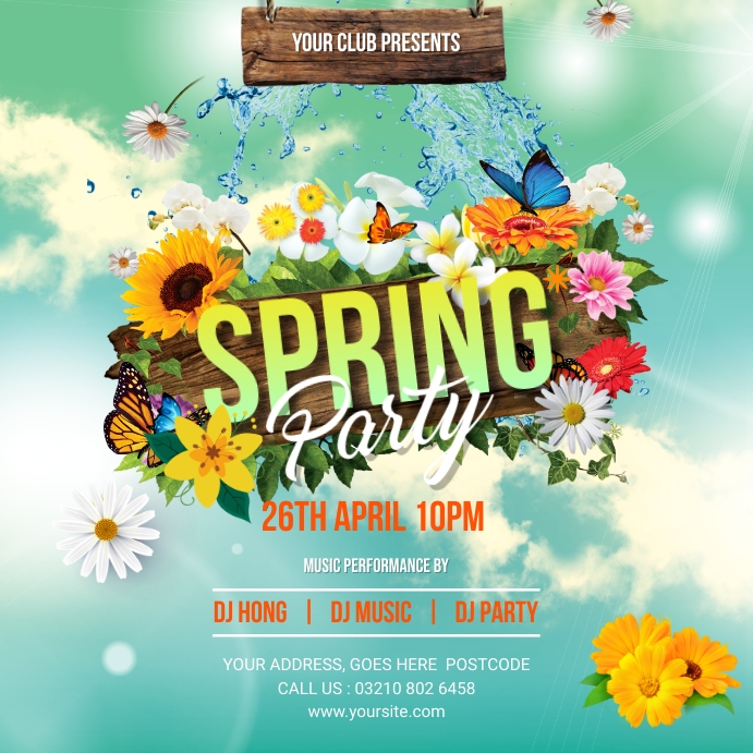 Spring Break Party Flyer, Instagram Post | PosterMyWall