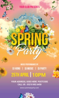 Spring Break Party Flyer US Legal template