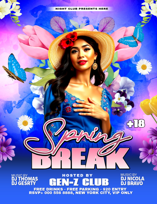 Spring Break Party Flyer Template | PosterMyWall