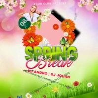 Spring Break Party Flyer Template Instagram Post