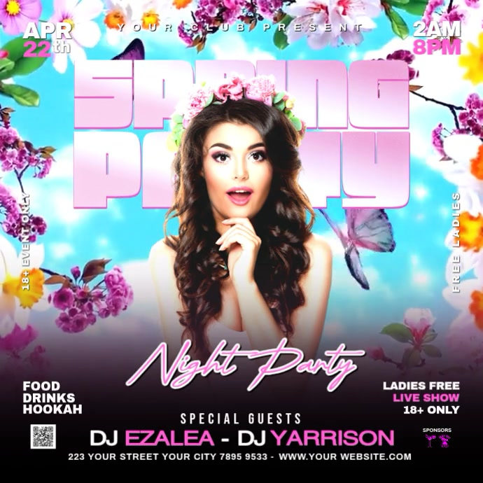 Plantilla de Spring Break Party Instagram Post Video | PosterMyWall
