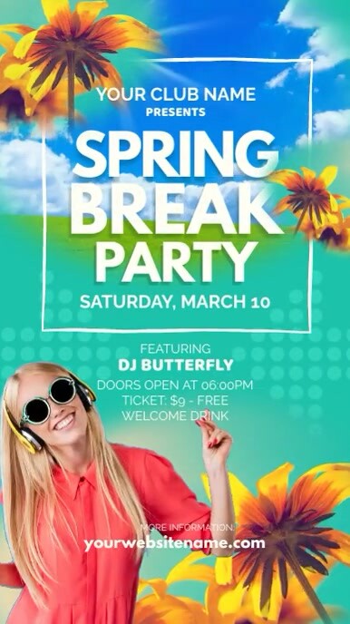 Spring Breakout Party Spring Break Party Instagram Reel Template | PosterMyWall