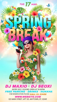 Spring Break Party Instagram Story template