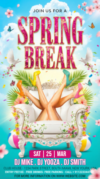 Spring Break Party Instagram Story template