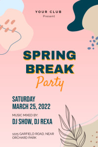A4 Spring Break Poster Template | PosterMyWall