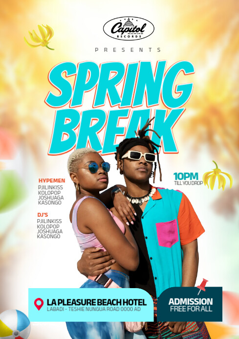 Spring Breakout Party Spring Break Party Template | PosterMyWall
