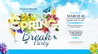 Spring Break Party Twitter Post template