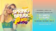 Spring Break Party Twitter Post template
