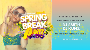 Spring Break Party Twitter Post template