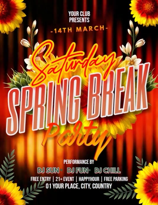 Plantilla de Spring Break Party Video | PosterMyWall