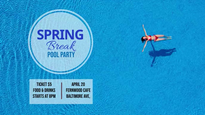 spring break pool party Template | PosterMyWall