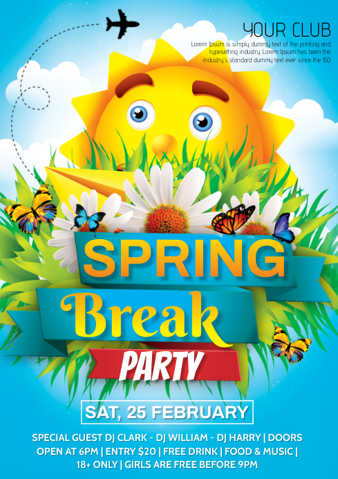 spring break poster Template | PosterMyWall