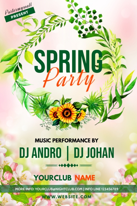 Spring Block Poster Spring Break Poster Template | PosterMyWall