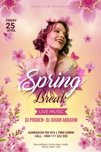 Spring Break Poster Template | PosterMyWall